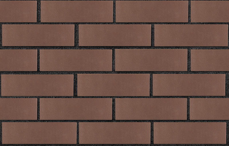 Кирпич лицевой пустотелый темно-коричневый гладкий