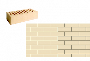 Кирпич одинарный лицевой пустотелый «Солома» М 175