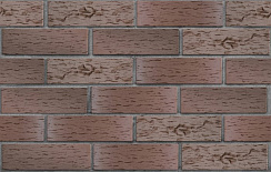 Клинкер фасадный темно-терракотовый флэш Брюгге береста